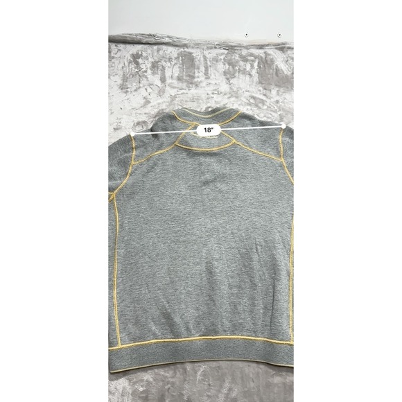Tommy Bahama Mens Thermal Sweater Size Large Gray Yellow Long Sleeve 1/4 Zip EUC - Picture 6 of 8
